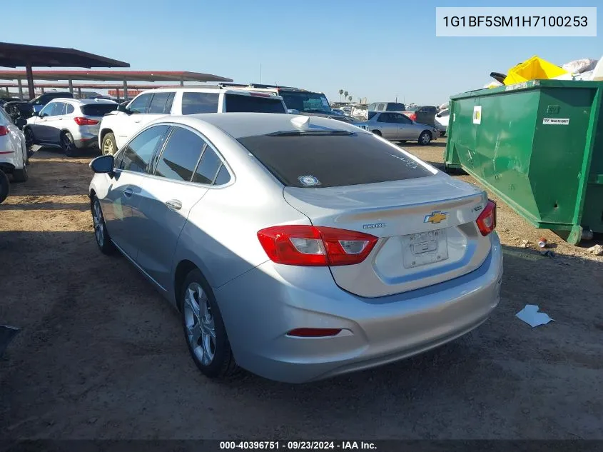 2017 Chevrolet Cruze Premier Auto VIN: 1G1BF5SM1H7100253 Lot: 40396751