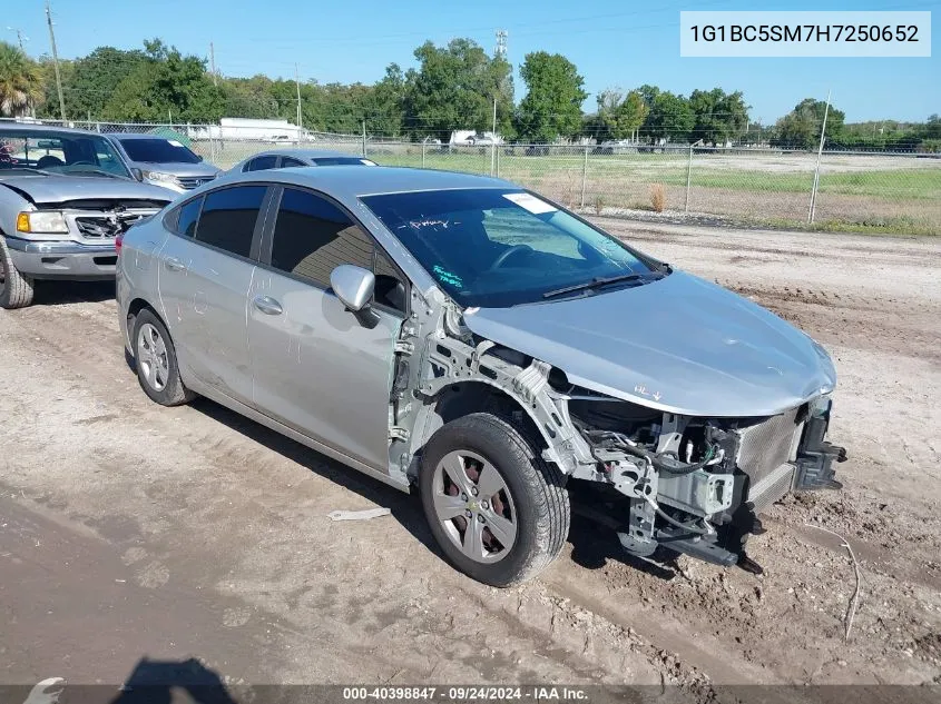 2017 Chevrolet Cruze Ls VIN: 1G1BC5SM7H7250652 Lot: 40398847