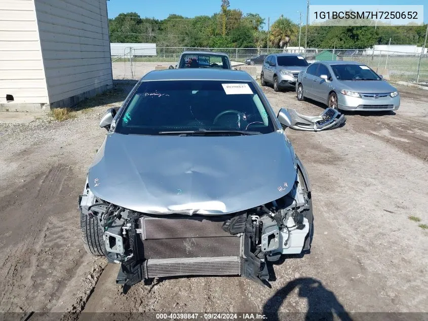 2017 Chevrolet Cruze Ls VIN: 1G1BC5SM7H7250652 Lot: 40398847