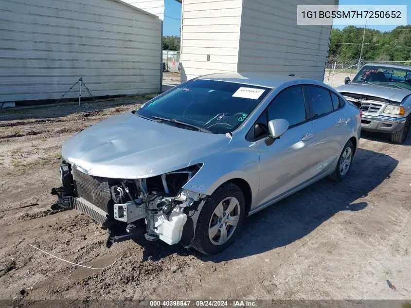 2017 Chevrolet Cruze Ls VIN: 1G1BC5SM7H7250652 Lot: 40398847