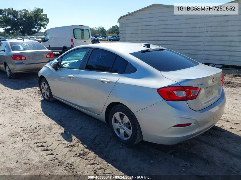 2017 Chevrolet Cruze Ls VIN: 1G1BC5SM7H7250652 Lot: 40398847