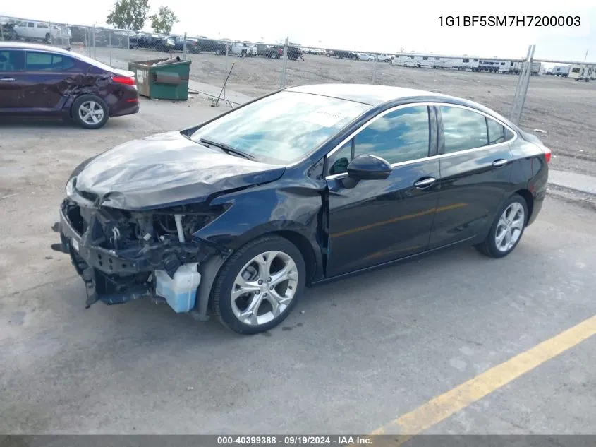 1G1BF5SM7H7200003 2017 Chevrolet Cruze Premier Auto