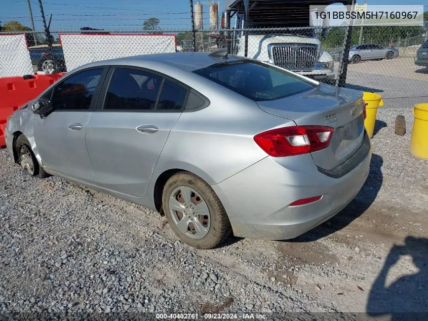 2017 Chevrolet Cruze Ls VIN: 1G1BB5SM5H7160967 Lot: 40402761