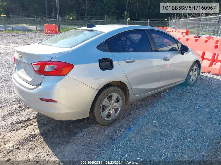 2017 Chevrolet Cruze Ls VIN: 1G1BB5SM5H7160967 Lot: 40402761