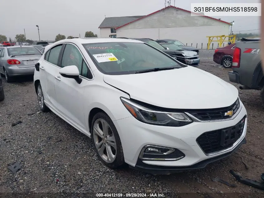 2017 Chevrolet Cruze Premier Auto VIN: 3G1BF6SM0HS518598 Lot: 40412159