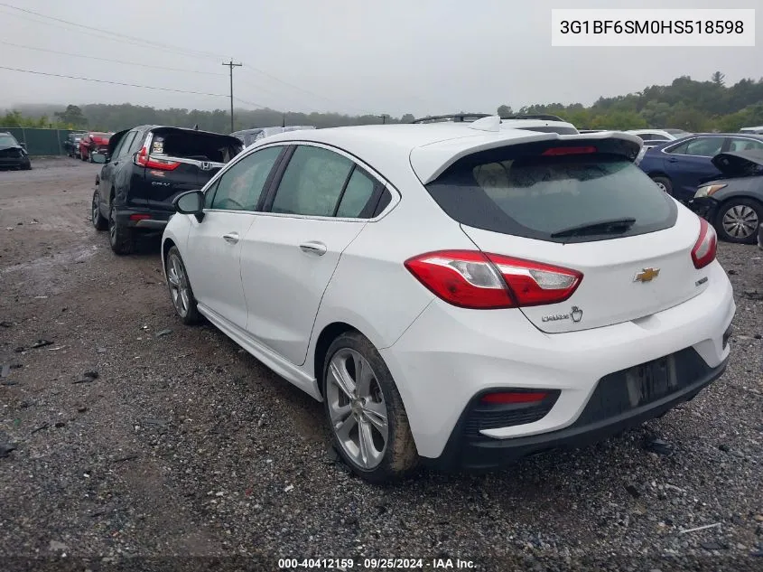 2017 Chevrolet Cruze Premier Auto VIN: 3G1BF6SM0HS518598 Lot: 40412159