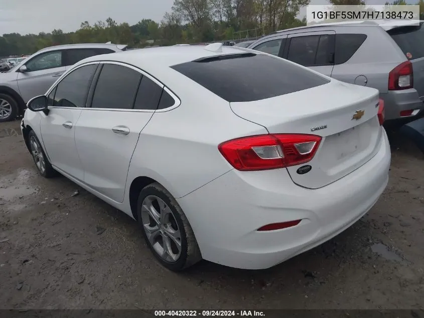 1G1BF5SM7H7138473 2017 Chevrolet Cruze Premier