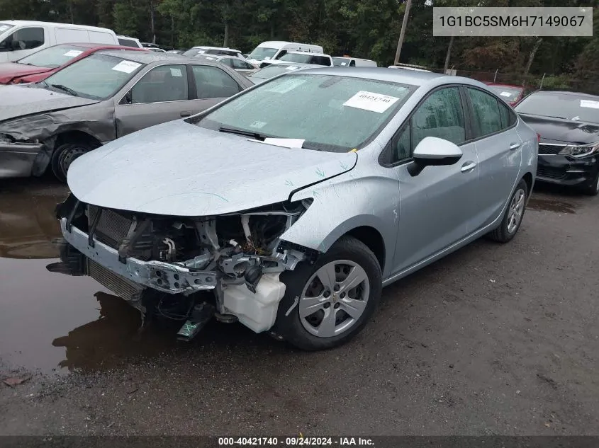 2017 Chevrolet Cruze Ls Auto VIN: 1G1BC5SM6H7149067 Lot: 40421740