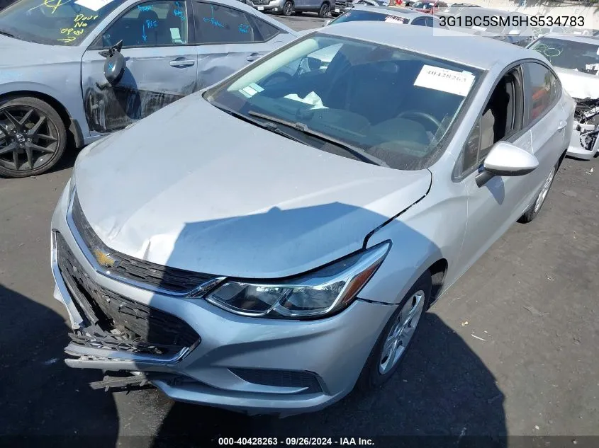 2017 Chevrolet Cruze Ls VIN: 3G1BC5SM5HS534783 Lot: 40428263