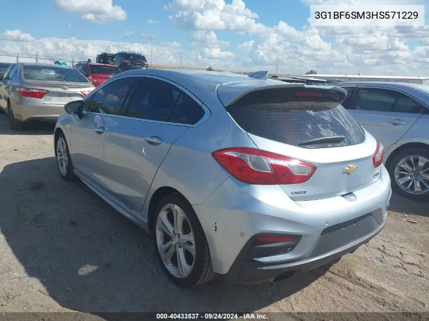 3G1BF6SM3HS571229 2017 Chevrolet Cruze Premier Auto