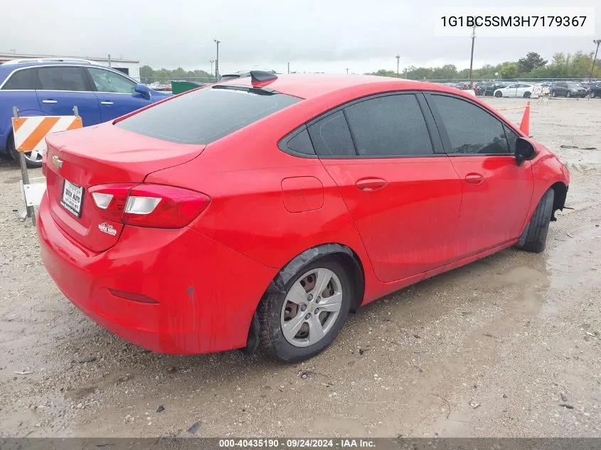 2017 Chevrolet Cruze Ls Auto VIN: 1G1BC5SM3H7179367 Lot: 40435190