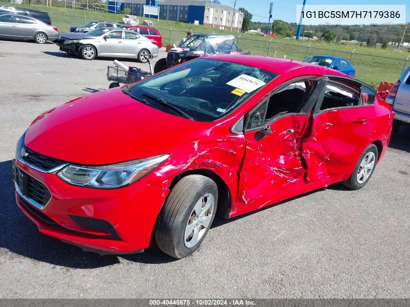 2017 Chevrolet Cruze Ls Auto VIN: 1G1BC5SM7H7179386 Lot: 40445675