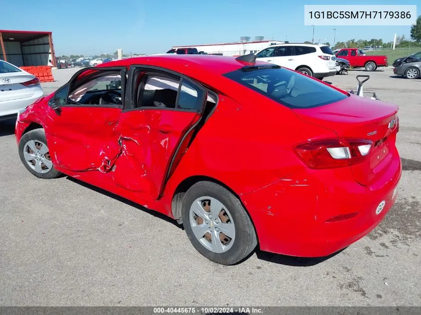 2017 Chevrolet Cruze Ls Auto VIN: 1G1BC5SM7H7179386 Lot: 40445675