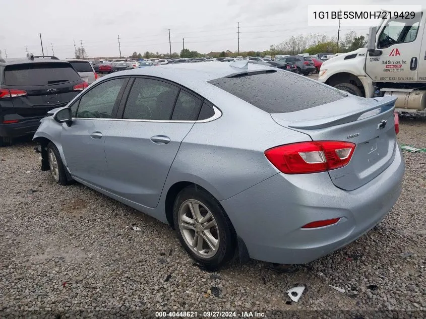 2017 Chevrolet Cruze Lt Auto VIN: 1G1BE5SM0H7219429 Lot: 40448621