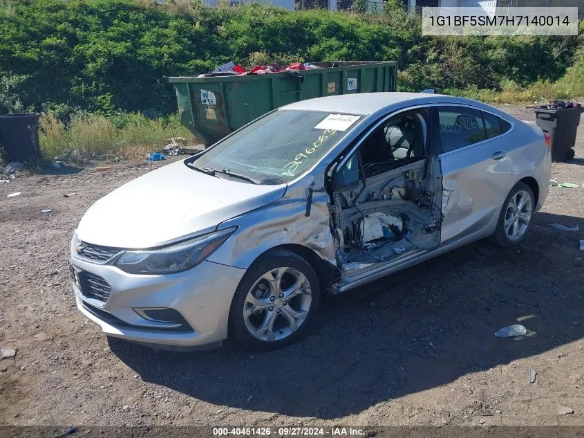 2017 Chevrolet Cruze Premier Auto VIN: 1G1BF5SM7H7140014 Lot: 40451426