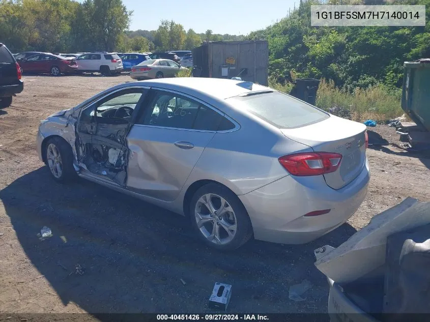 1G1BF5SM7H7140014 2017 Chevrolet Cruze Premier Auto