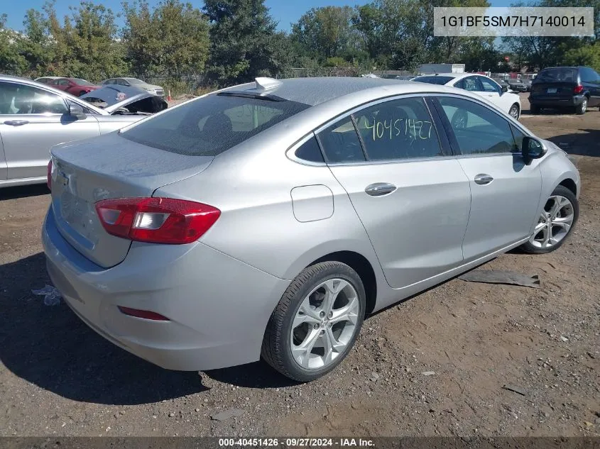 2017 Chevrolet Cruze Premier Auto VIN: 1G1BF5SM7H7140014 Lot: 40451426