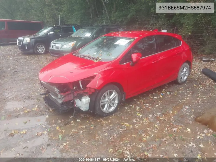 2017 Chevrolet Cruze Lt Auto VIN: 3G1BE6SM2HS587974 Lot: 40464667