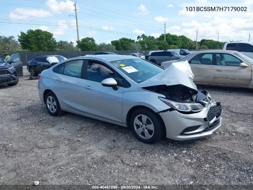 2017 Chevrolet Cruze Ls Auto VIN: 1G1BC5SM7H7179002 Lot: 40467090