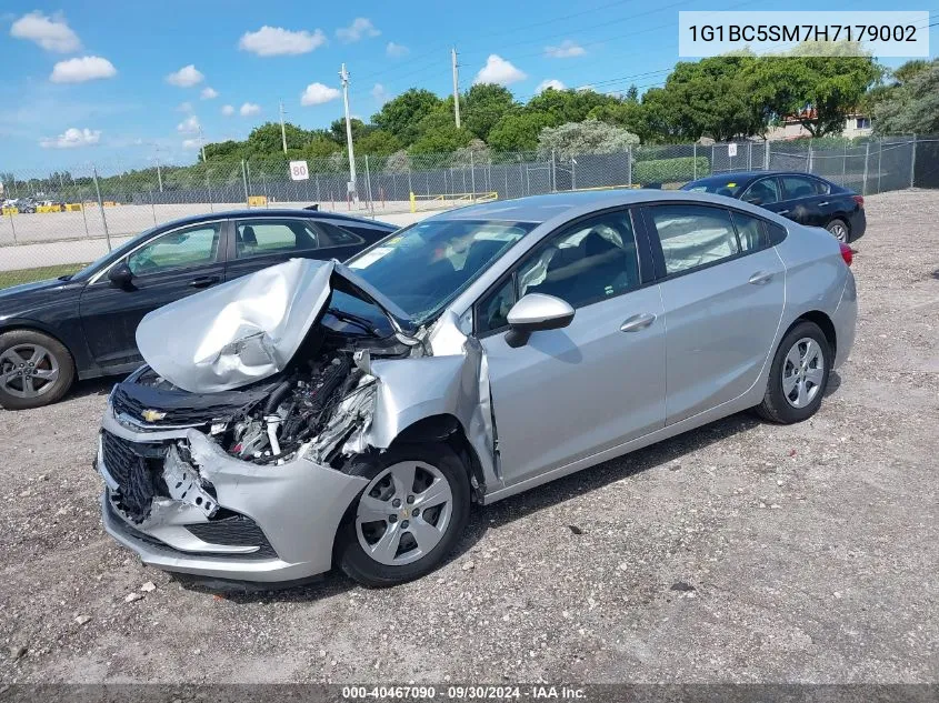 2017 Chevrolet Cruze Ls Auto VIN: 1G1BC5SM7H7179002 Lot: 40467090