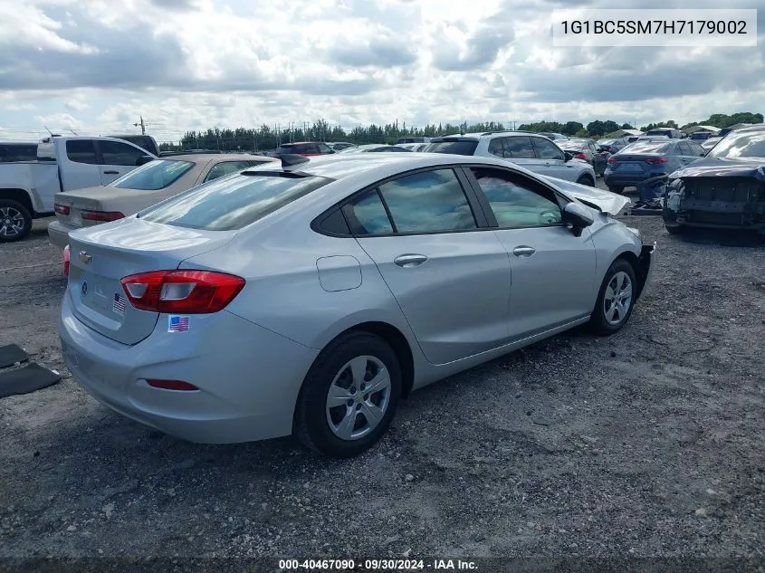 2017 Chevrolet Cruze Ls Auto VIN: 1G1BC5SM7H7179002 Lot: 40467090