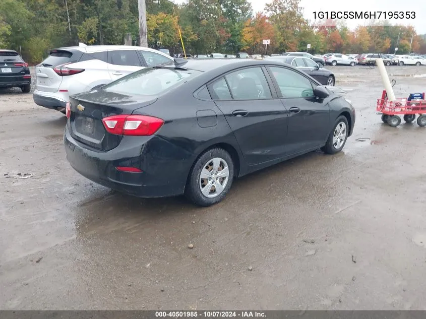 2017 Chevrolet Cruze Ls Auto VIN: 1G1BC5SM6H7195353 Lot: 40501985