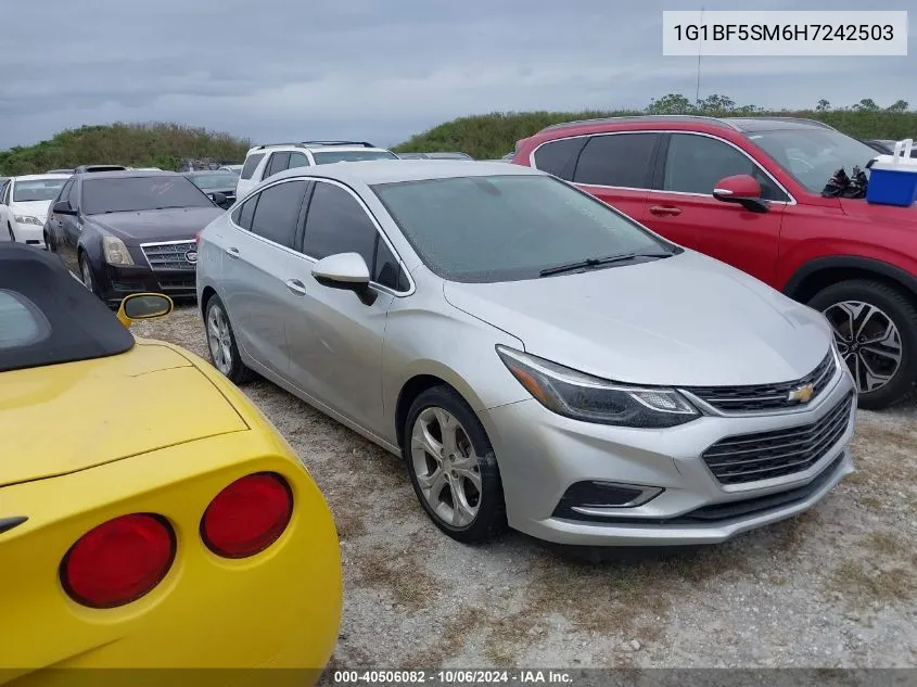 2017 Chevrolet Cruze Premier VIN: 1G1BF5SM6H7242503 Lot: 40506082