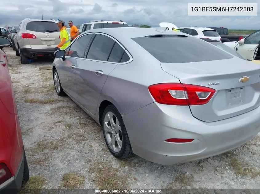 2017 Chevrolet Cruze Premier VIN: 1G1BF5SM6H7242503 Lot: 40506082