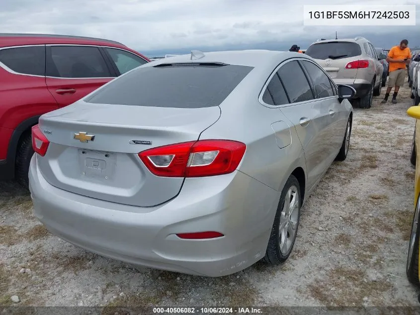 2017 Chevrolet Cruze Premier VIN: 1G1BF5SM6H7242503 Lot: 40506082