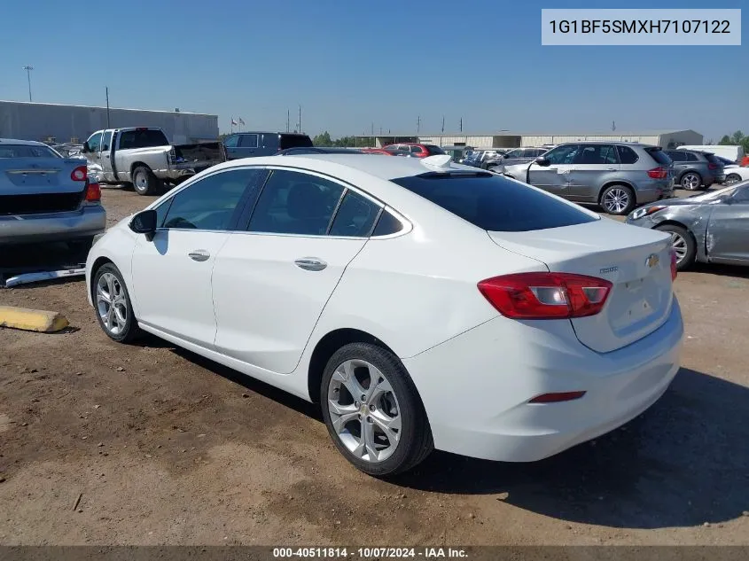 2017 Chevrolet Cruze Premier Auto VIN: 1G1BF5SMXH7107122 Lot: 40511814