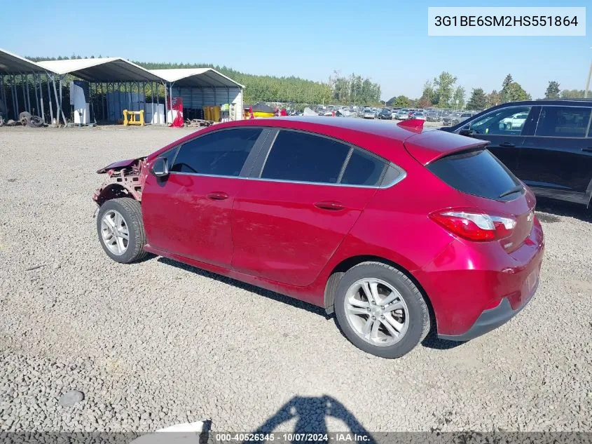 3G1BE6SM2HS551864 2017 Chevrolet Cruze Lt Auto