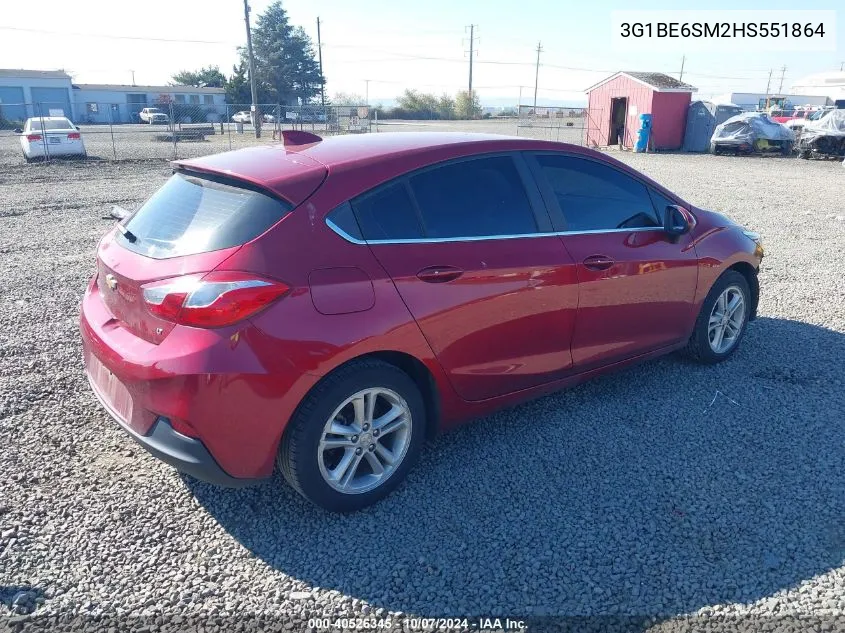 2017 Chevrolet Cruze Lt Auto VIN: 3G1BE6SM2HS551864 Lot: 40526345