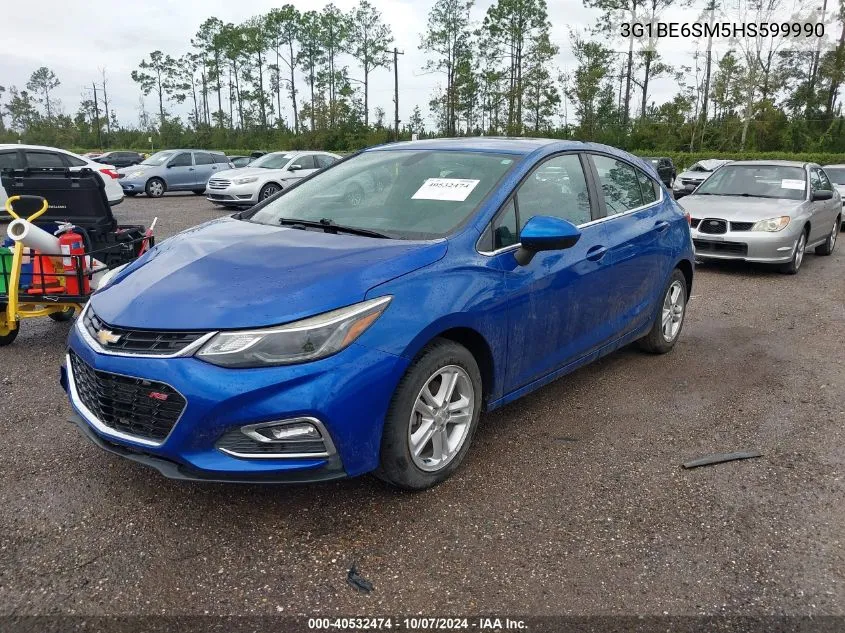 2017 Chevrolet Cruze Lt VIN: 3G1BE6SM5HS599990 Lot: 40532474