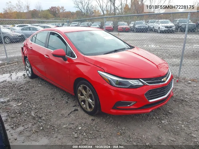 2017 Chevrolet Cruze Premier Auto VIN: 1G1BF5SM0H7228175 Lot: 40548344