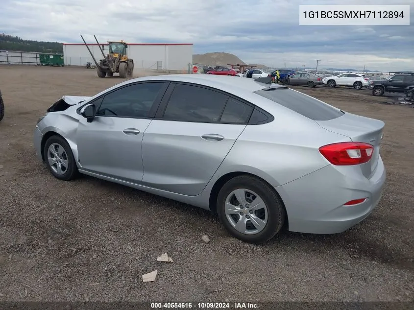 2017 Chevrolet Cruze Ls Auto VIN: 1G1BC5SMXH7112894 Lot: 40554616