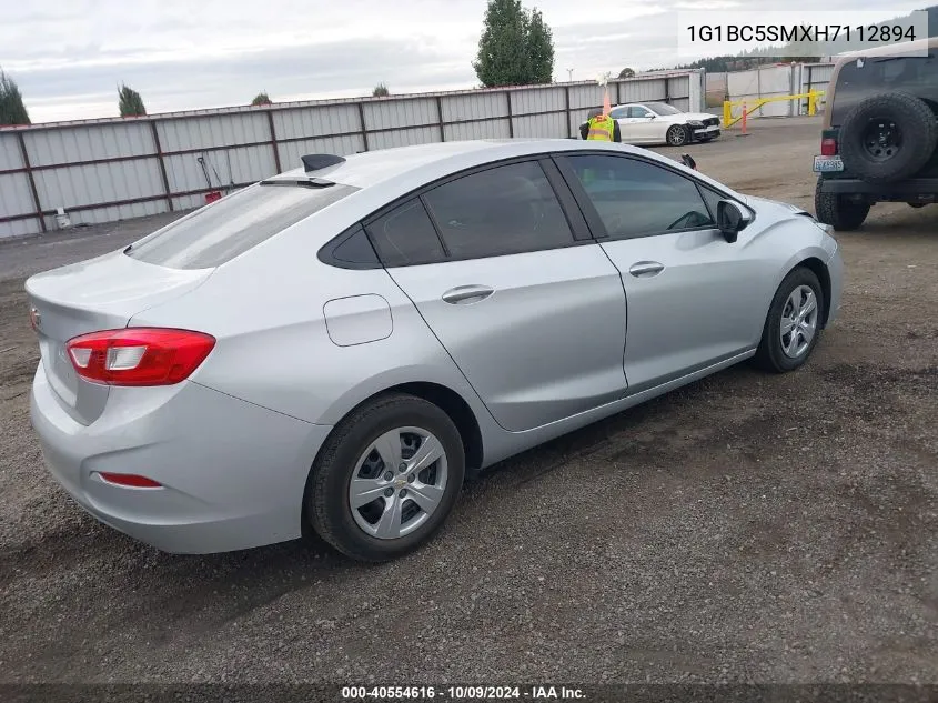 2017 Chevrolet Cruze Ls Auto VIN: 1G1BC5SMXH7112894 Lot: 40554616