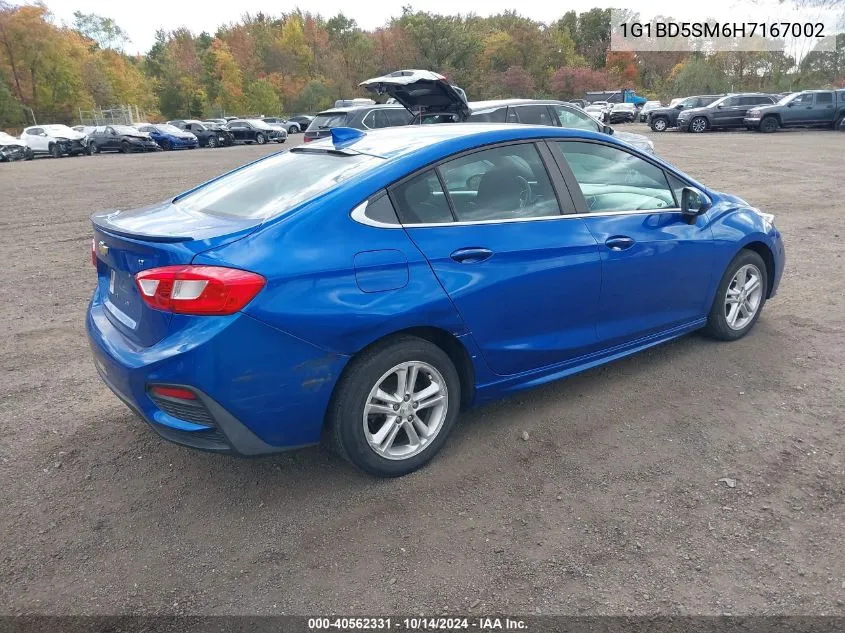 2017 Chevrolet Cruze Lt Manual VIN: 1G1BD5SM6H7167002 Lot: 40562331