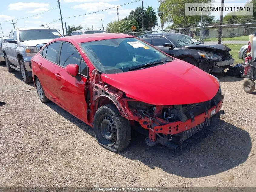 2017 Chevrolet Cruze Ls Auto VIN: 1G1BC5SM8H7115910 Lot: 40568747