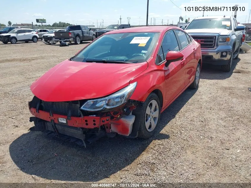 1G1BC5SM8H7115910 2017 Chevrolet Cruze Ls Auto