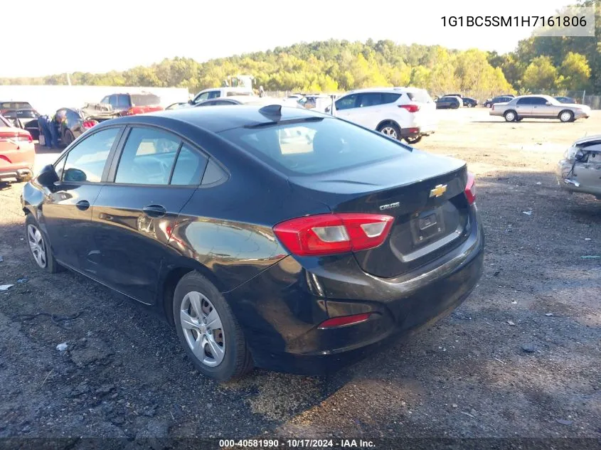 2017 Chevrolet Cruze Ls Auto VIN: 1G1BC5SM1H7161806 Lot: 40581990