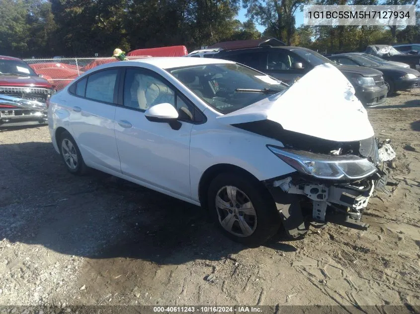 2017 Chevrolet Cruze Ls Auto VIN: 1G1BC5SM5H7127934 Lot: 40611243