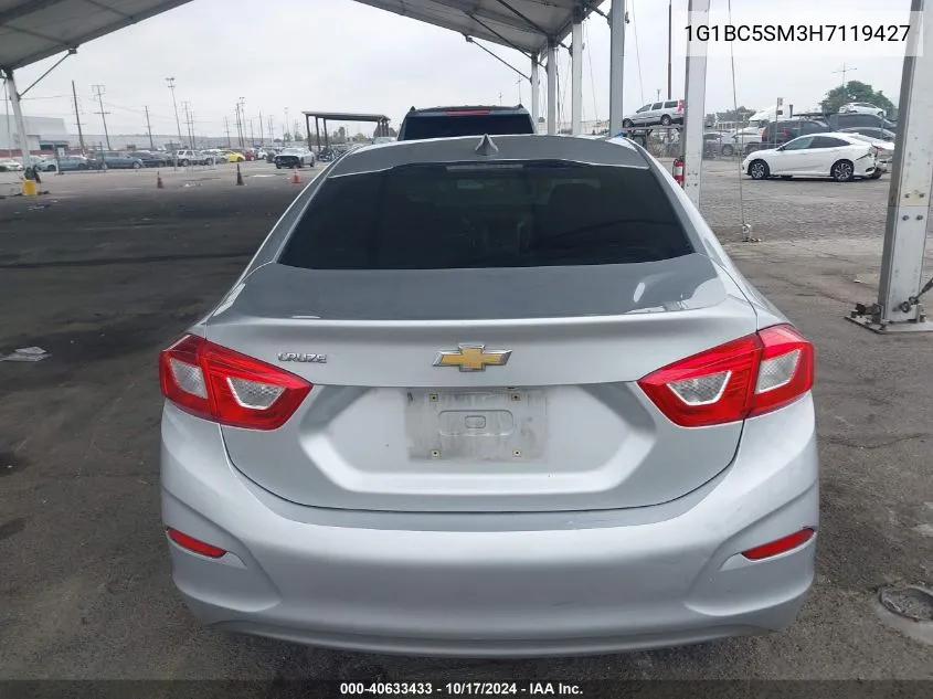 2017 Chevrolet Cruze Ls VIN: 1G1BC5SM3H7119427 Lot: 40633433