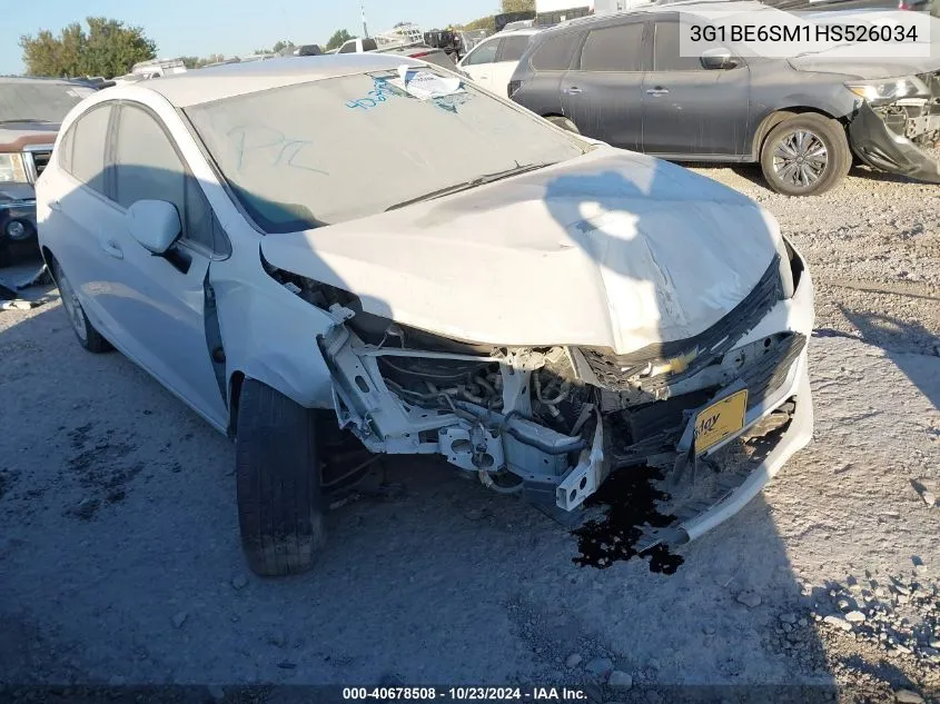 2017 Chevrolet Cruze Lt Auto VIN: 3G1BE6SM1HS526034 Lot: 40678508