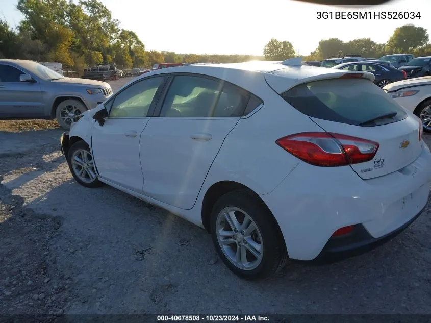 2017 Chevrolet Cruze Lt Auto VIN: 3G1BE6SM1HS526034 Lot: 40678508