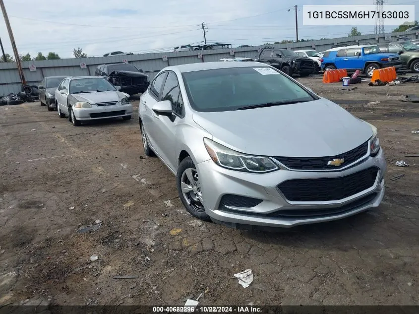 2017 Chevrolet Cruze Ls VIN: 1G1BC5SM6H7163003 Lot: 40682296