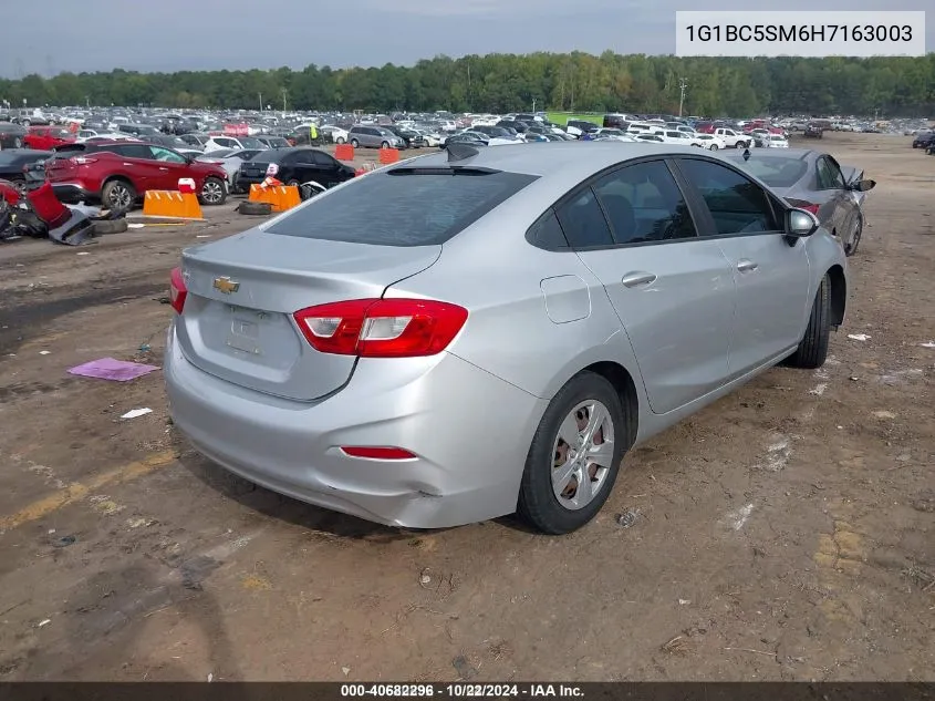 2017 Chevrolet Cruze Ls VIN: 1G1BC5SM6H7163003 Lot: 40682296