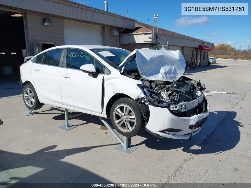 2017 Chevrolet Cruze Lt Auto VIN: 3G1BE5SM7HS531751 Lot: 40682983