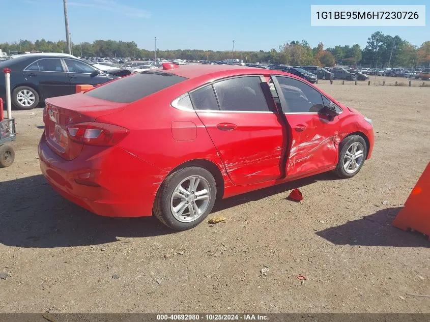 2017 Chevrolet Cruze Lt Auto VIN: 1G1BE95M6H7230726 Lot: 40692980