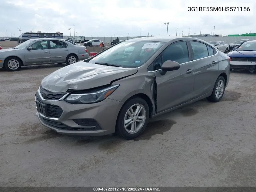 2017 Chevrolet Cruze Lt Auto VIN: 3G1BE5SM6HS571156 Lot: 40722312