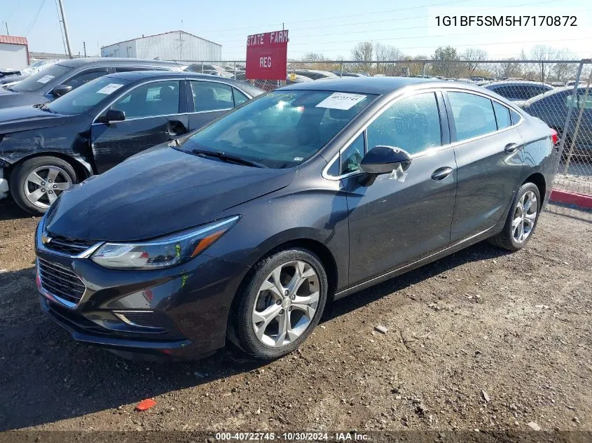 2017 Chevrolet Cruze Premier Auto VIN: 1G1BF5SM5H7170872 Lot: 40722745